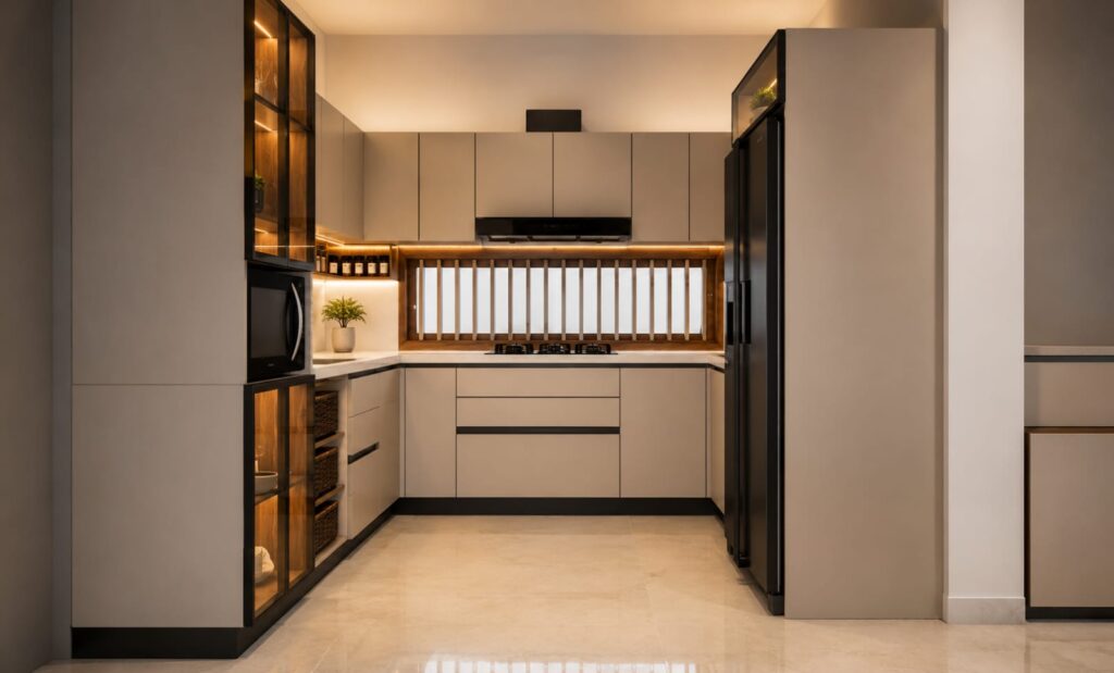 modular kitchen interior in wayanad